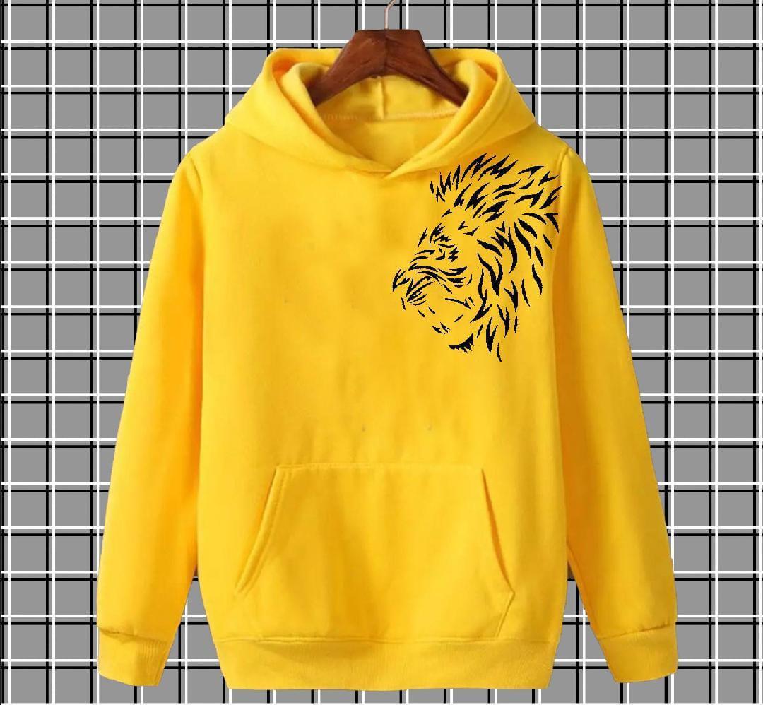 Men's 2 Pcs Fleece Graphic Sublimation Hoodie Track Suit - Yellow