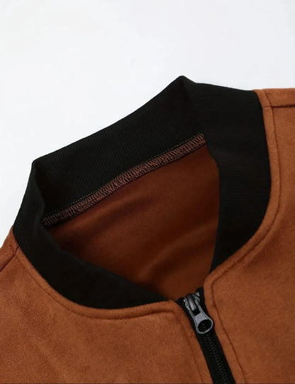 2 Pcs Men's Fleece Printed Zipper Track Suit