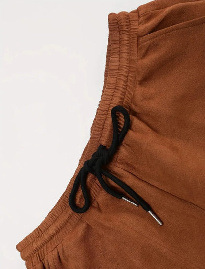 2 Pcs Men's Fleece Printed Zipper Track Suit